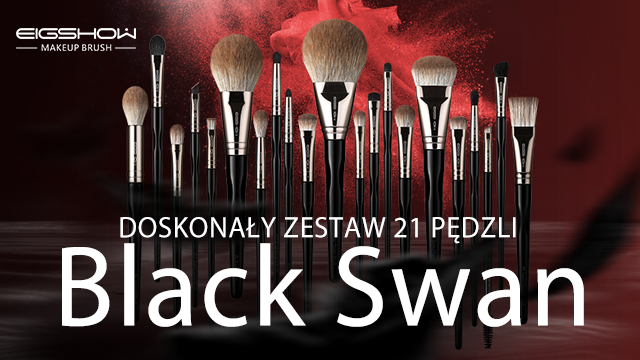 Profesjonalny zestaw pędzli do makijażu Black Swan