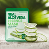 FARMSTAY REAL ALOEVERA Essence Mask, Koreańska maska do twarzy z aloesem, 23 ml
