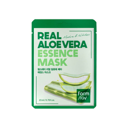 FARMSTAY REAL ALOEVERA Essence Mask, Koreańska maska do twarzy z aloesem, 23 ml