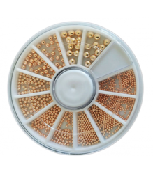 Karuzela ozdoba bulion na paznokcie ROSE GOLD