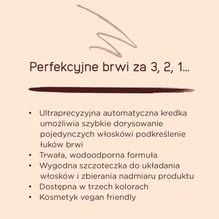 Eveline Micro Precise Brown Pencil Ultraprecyzyjna kredka do brwi