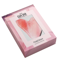 Kamień Gua Sha PUREDERM Masażer do twarzy z różowego kwarcu, 1 szt.