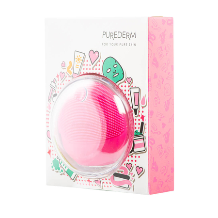 Silikonowa szczoteczka PUREDERM Pnk do oczyszczania twarzy, 1 szt.