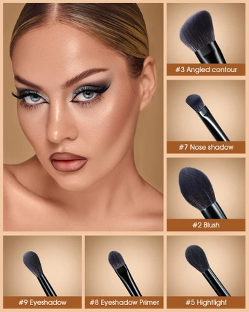 Eigshow Beauty Zestaw 19 pędzli King Knight professional makeup