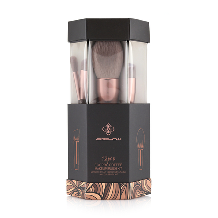 Eigshow Zestaw pędzli Ecopro 12 sztuk Eco Coffee Makeup