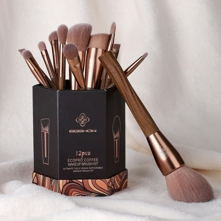 Eigshow Zestaw pędzli Ecopro 12 sztuk Eco Coffee Makeup