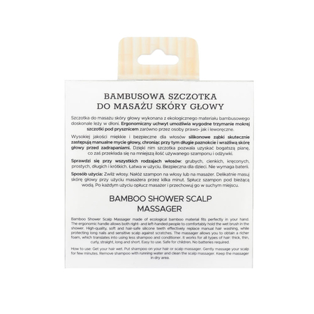 SKINCARE Bambusowa szczotka do masażu skóry głowy 1 szt.