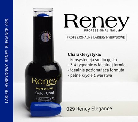 Lakier hybrydowy Reney Elegance 029 Kobalt 10ml