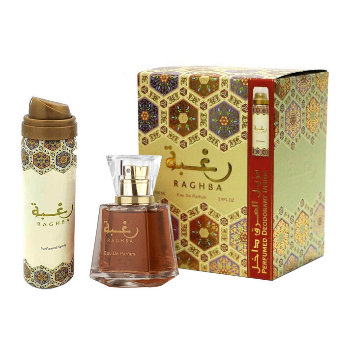 Lattafa Raghba 100ml EDP + DEO woda perfumowana damska