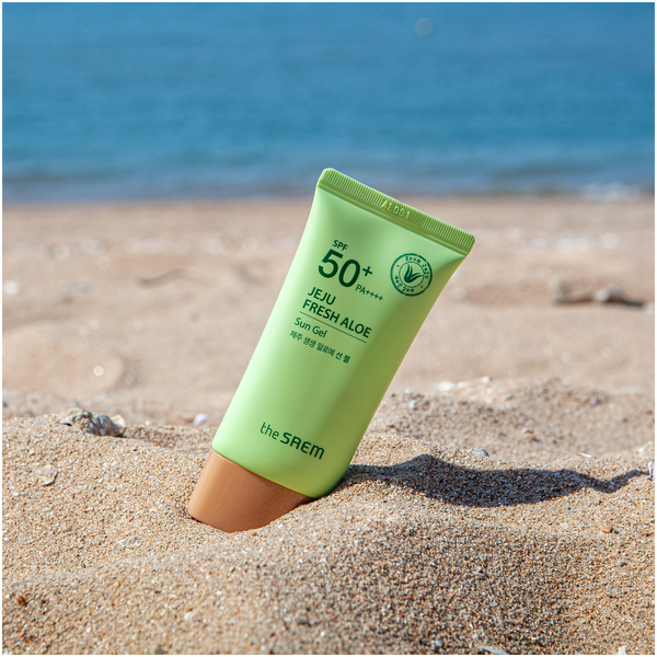 The Saem Jeju Fresh Aloe  krem do twarzy z filtrem SPF50+ 50g